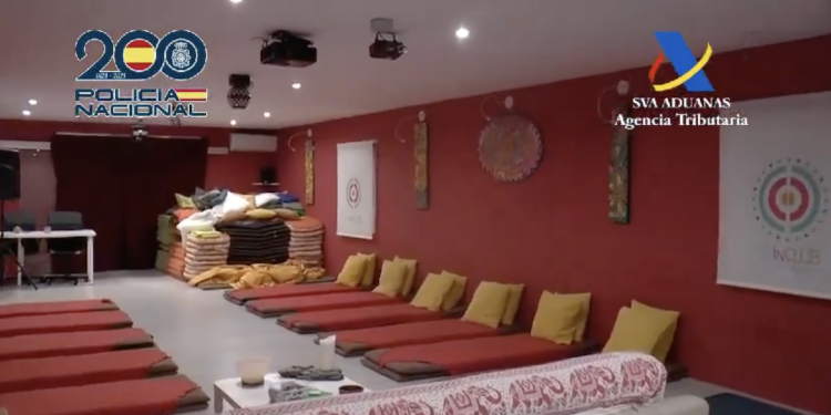 Una de las sedes de los rituales. Fotos Policía Nacional