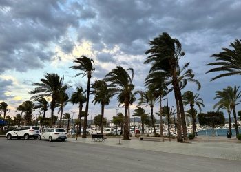Imagen de archivo de rachas de viento en Sant Antoni. Foto: NouDiari