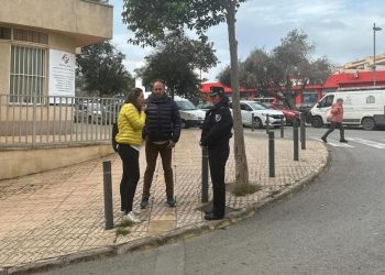 Blanca Hernández ha visitado la zona acompañada por la jefa de la Policía Local de Ibiza. Fotos Policía Local de Ibiza