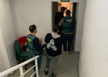 Una imagen de los detenidos facilitada por la Guardia Civil.