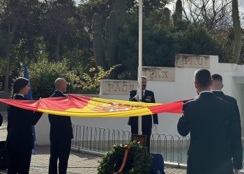 Un momento del acto de este mediodía. FOTO: @TrigueroIbiza