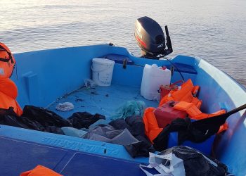 Imagen de archivo del interior de una patera llegada a las costas pitiusas.