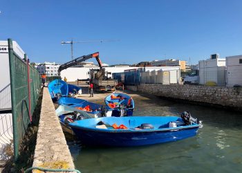 Imagen de archivo de pateras retiradas en Ibiza.