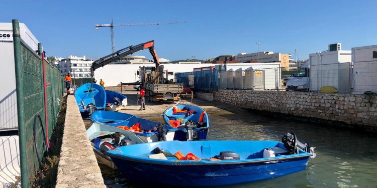 Imagen de archivo de pateras retiradas en Ibiza.