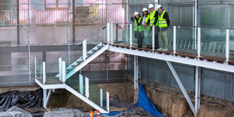 Un momento de la visita a sa Capelleta.