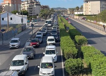Un atasco en Ibiza.