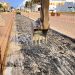 Obras de reparación del pavimento de la calle Murtra de Platja d'en Bossa.