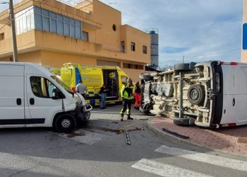 Imagen de los vehículos accidentados. Foto: Bombers d'Eivissa