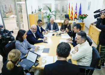 Reunión del Consell de Alcaldes, celebrada hoy. Foto: Consell de Ibiza