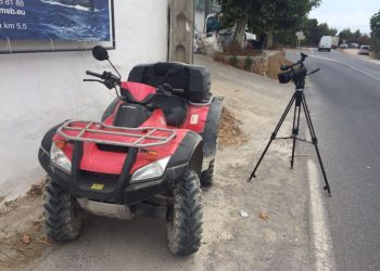 Imagen del quad en el que viajaba Ángel Nieto cuando tuvo el accidente. Foto: ibiza Producciones