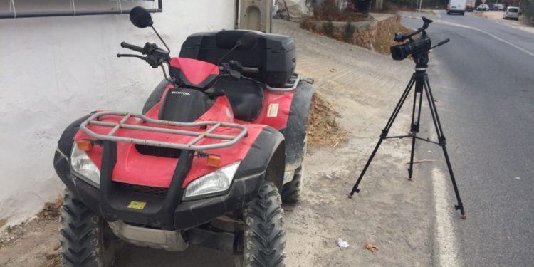 Imagen del quad en el que viajaba Ángel Nieto cuando tuvo el accidente. Foto: ibiza Producciones