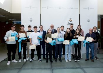 Recepción a los deportistas. Foto: Consell de Ibiza