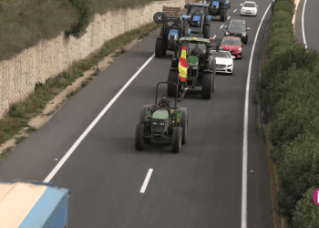 La tractorada de hoy, en una imagen de Ib3.