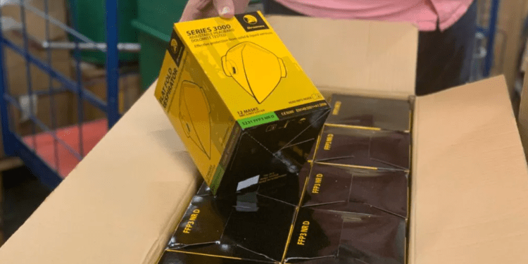 Una de las partidas de mascarillas que recibió el Govern durante la pandemia, en una imagen de archivo. Foto: Govern balear