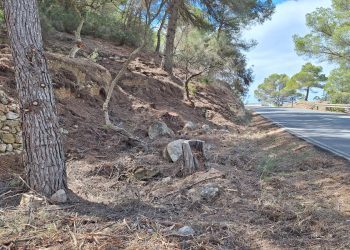 Presentació de la faixa contra incendis. Fotos: Ajuntament de Sant Josep