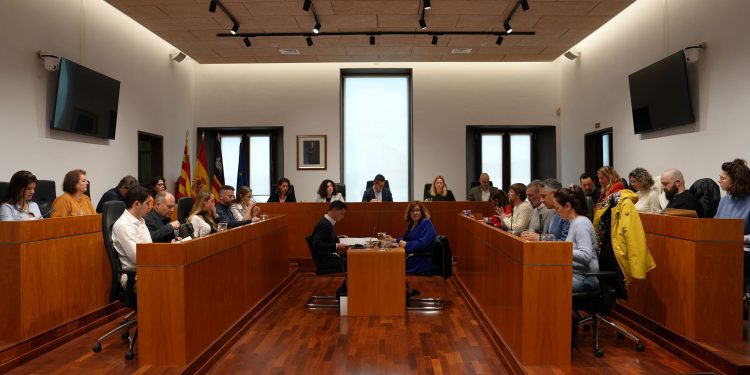 Una imagen del pleno del Ayuntamiento de Ibiza.