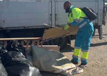 Imágenes de la limpieza llevada a cabo. Fotos: Ayuntamiento de Ibiza
