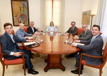 Prohens, junto con el conseller de Empresa, Empleo y Energía, Alejandro Sáenz de San Pedro, y el director general de Empresa, Autónomos y Comercio, José Antonio Caldés, se han reunido con las patronales empresariales, las asociaciones más representativas de autónomos y con los representantes de los jóvenes empresarios de las Illes Balears.