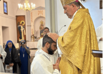 Imagen de archivo de  la Ordenación Diaconal de Yasser Peña, seminarista de la diócesis, en diciembre del año pasado.