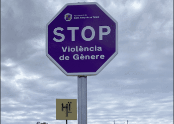 Un señal contra la violencia de género.