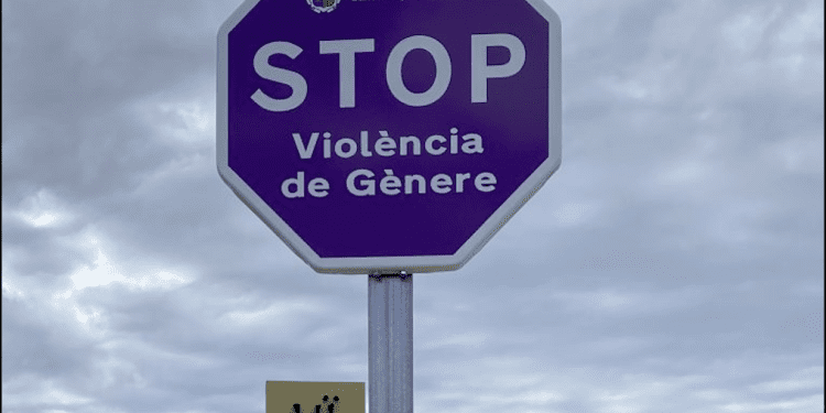 Un señal contra la violencia de género.