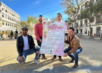 Presentación de Eivissa en Flor con los concejales y organizadores.