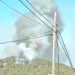 Una imagen de ayer, con el incendio casi recién declarado en el Puig d'en Cardona de Sant Josep. Imagen Xarxa Forestal