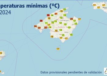 Temperaturas mínimas altísimas la noche del sábado al domingo en las islas. Aemet