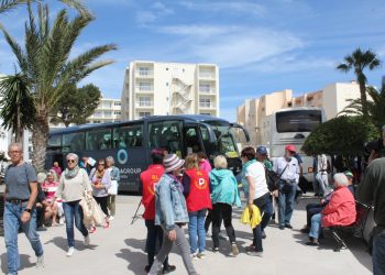 Turistas en Santa Eulària