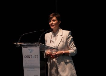 La ministra durante su participación en el congreso Contart Ibiza. Fotografía compartida en redes sociales por Isabel Rodríguez.
