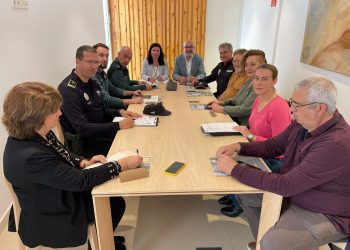 Los asistentes a la reunión de la Junta Local de Seguridad. Foto: Ayuntamiento de Sant Josep