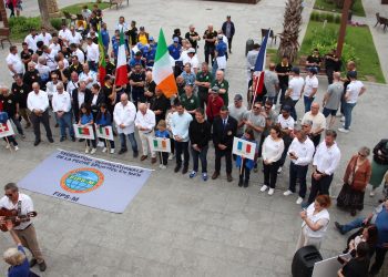 Una imagen del grupo de participantes en el Campeonato del Mundo de Embarcación Fondeada Clubes.