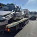 Uno de los vehículos implicados en el accidente.