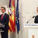 A la derecha, el conseller Antoni Vera en su comparecencia tras el Consell de Govern. Foto: Govern balear