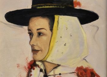 Un detalle de uno de los cuadros de Aída Miró que viajan a Nueva York.