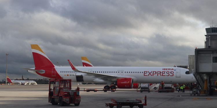 Avión de la compañía Iberia Express.