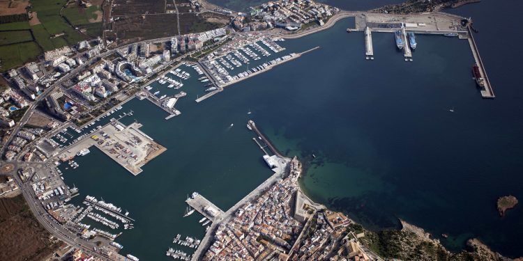 Imagen aérea del puerto de Ibiza. Foto: Autoridad Portuaria de Baleares