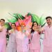 De izquierda a derecha, el doctor Carlos Fernández, MIR R1 de Ginecología y Obstetricia, Alicia Fernández del Rio, supervisora de Paritorio, Elena Coll, técnica en cuidados de enfermería, Andrés Aroca, técnico en cuidados de enfermería y Judit Catalá, matrona.