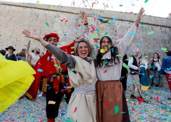 imagen de una edición anterior de la Feria medieval en Ibiza,.