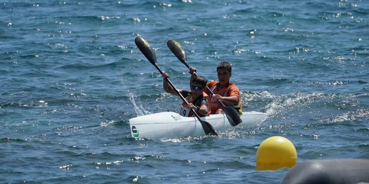 Dos de los participantes en las pruebas. Foto: Club Nàutic Sant Antoni