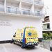 Ambulancia en la clínica Nuestra Señora del Rosario