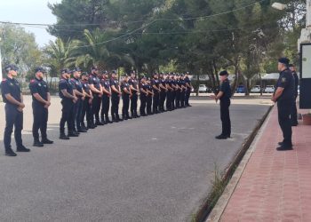Una veintena de policías se forman en Sa Coma con la EBAP. Imágenes EBAP