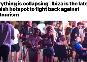 Euronews recoge así las noticias de las protestas en Ibiza.