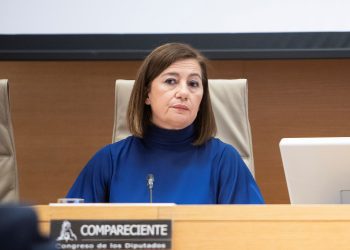 Francina Armengol, durante su comparecencia esta tarde. Foto: Congreso de los Diputados