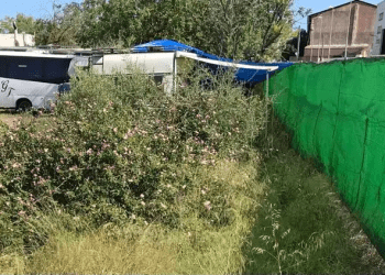 Imagen de archivo de caravanas en el solar de Can Negre. Foto: Noudiari