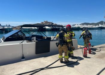 Imagen de la intervención. Foto: Bombers d'Eivissa