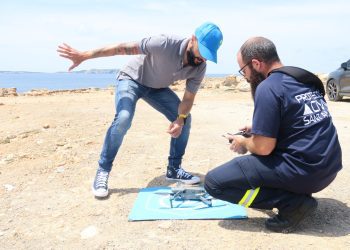 Formación en pilotaje de drones. Fotos: Ayuntamiento de Sant Antoni