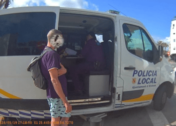 Imagen de la intervención. Foto: Policía Local de Ibiza