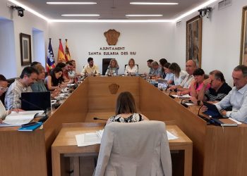 Sesión plenaria celebrada hoy. Foto: Ayuntamiento de Santa Eulària