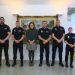 Mateu y Ponce junto a los nuevos agentes. Foto: Ayuntamiento de Sant Antoni